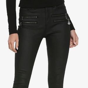 BlackCraft Pentagram Black Coated Skinny Jeans